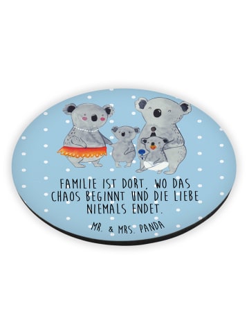 Mr. & Mrs. Panda Pinnwand Magnet Koala Familie mit Spruch in Blau Pastell
