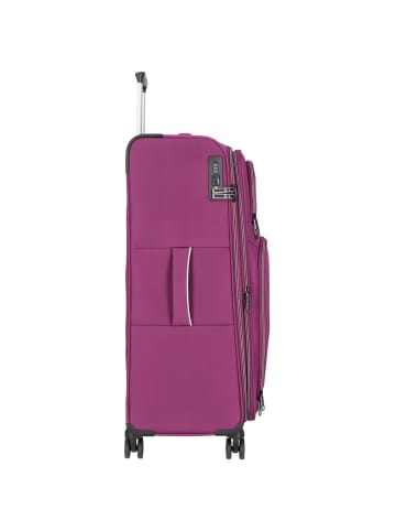 D&N Travel Line 9204 4 Rollen Trolley L 76 cm mit Dehnfalte purple