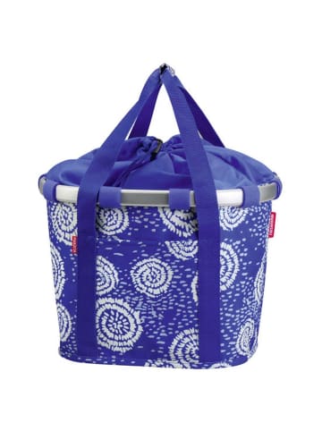 KLICKfix reisenthel Bikebasket 15 - Lenkerkorb 35 cm (twist sage) in batik strong blue