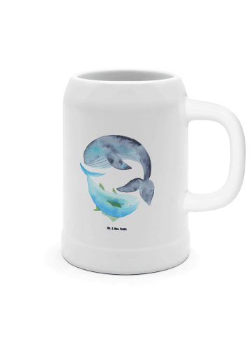 Mr. & Mrs. Panda Krug Walfisch Thunfisch ohne Spruch in Weiß