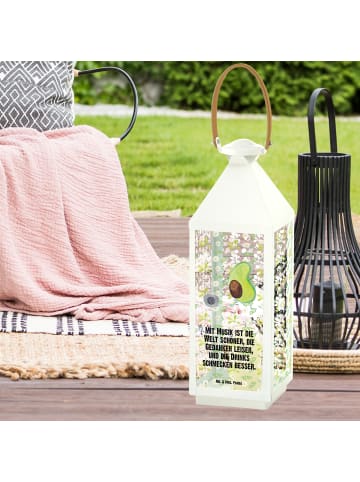 Mr. & Mrs. Panda Gartenlaterne Avocado Tanzen mit Spruch in Transparent