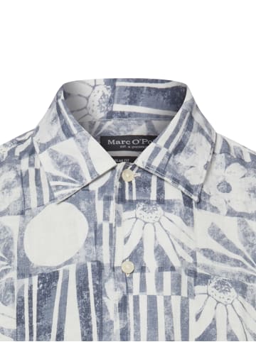 Marc O'Polo Leinenhemd in marine ecru - 0003