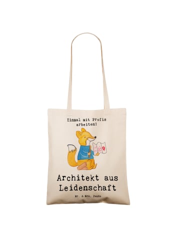 Mr. & Mrs. Panda Shopper Architekt Leidenschaft mit Spruch in Creme