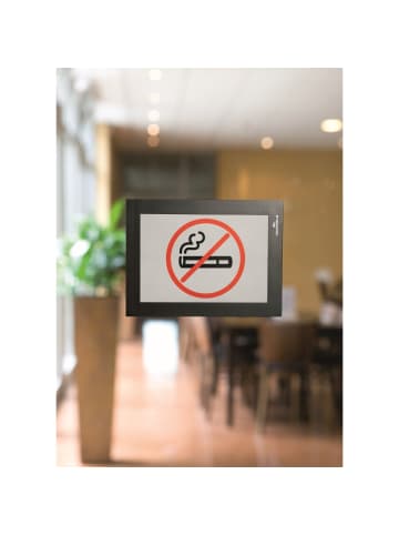 Durable Magnetrahmen Duraframe selbstklebend A6 schwarz Packung mit 2 Stück