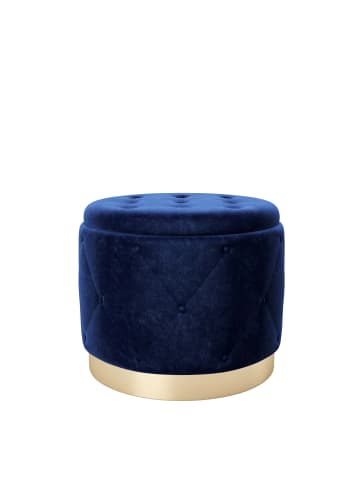 Playboy Pouf "LIZ" in Blue Lagoon - (B)50 x (H)40 x (T)50 cm