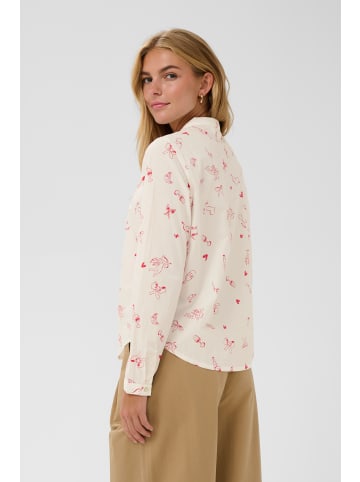 SAINT TROPEZ Langarm - Hemd PonyoSZ Gerade Passform in Ice Red Mon Amour