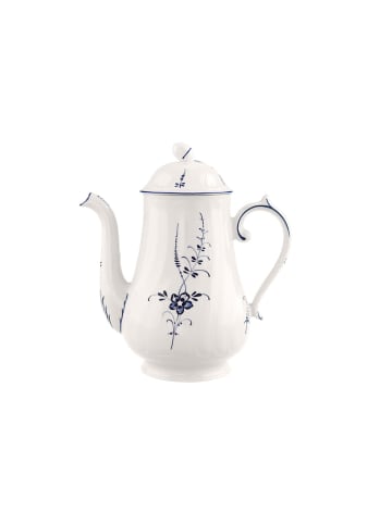Villeroy & Boch Kaffeekanne Vieux Luxembourg in Weiß-Blau 1,3 l in weiß-blau