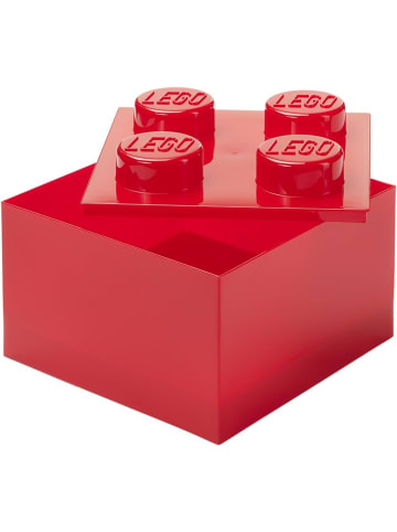 LEGO Room Copenhagen LEGO Aufbewahrungsstein 4 Noppen Stapelbare Aufbewahrungsbox rot