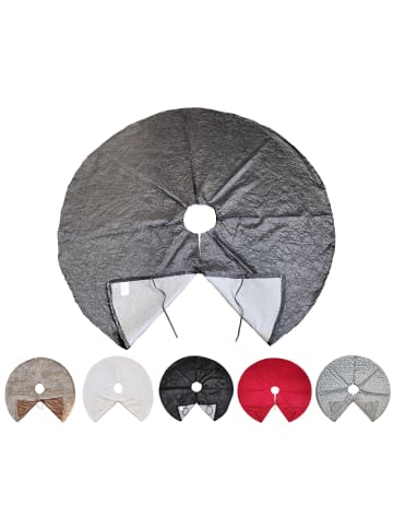 JACK Christbaumdecke Rund Ø 120cm Weihnachtsbaumdecke in Anthrazit mit Struktur