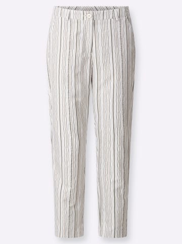 Sieh an! 7/8-Hose in ecru-sesam-gestreift