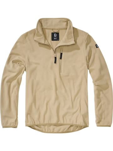 Brandit Fleecejacke/Fleecepullover "Fleece Troyer" in Beige