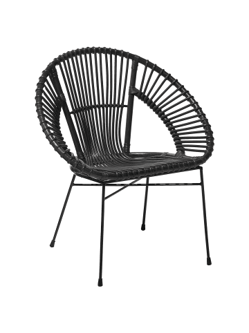 Beliani Esszimmerstuhl SARITA in Schwarz - (W) 70 x (H) 80 x (L) 48 cm