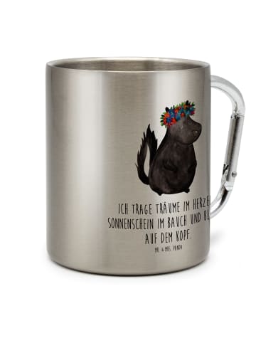 Mr. & Mrs. Panda Thermobecher Stinktier  mit Spruch in Silber