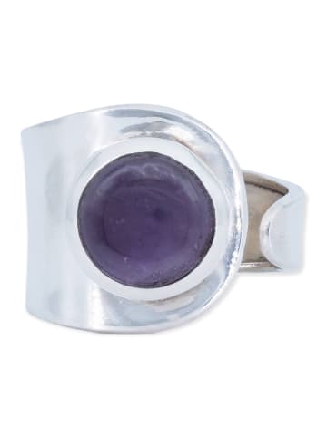 mantraroma 925er Silber - Ringe verstellbar mit Amethyst