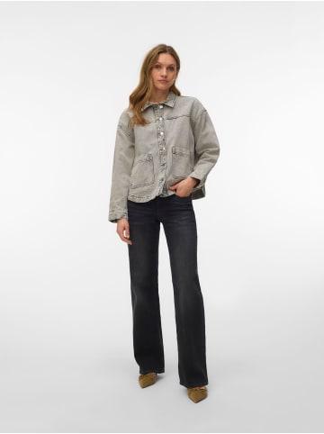Vero Moda Hemdjacke in Light Grey Denim