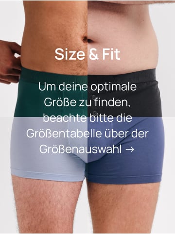 Erlich Textil  3er Pack Casual Cotton weite Boxershorts aus Bio-Baumwolle in schwarz