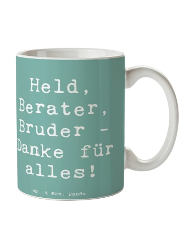 Mr. & Mrs. Panda Tasse Spruch Held Bruder mit Spruch in Meeresbrise
