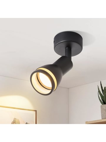 ZMH Deckenleuchte in schwarz 1-flammig GU10 L 6cm Deckenspots Max.40W