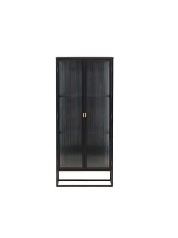 ebuy24 Vitrinenschrank Garis Schwarz 70 x 40 cm