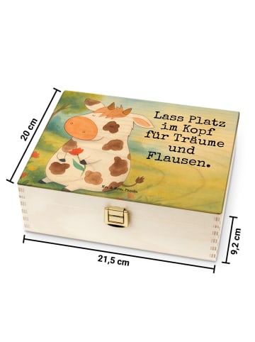 Mr. & Mrs. Panda Teekasten Kuh Design mit Spruch in Weiß