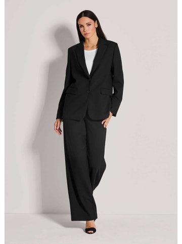 MADELEINE Einreihiger Blazer mit Stretchanteil in schwarz