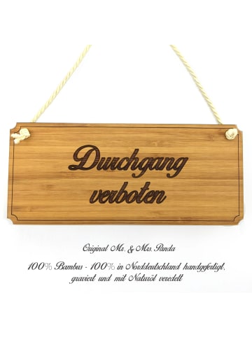 Mr. & Mrs. Panda Wandtafel Durchgang verboten mit Spruch in Keine Angabe