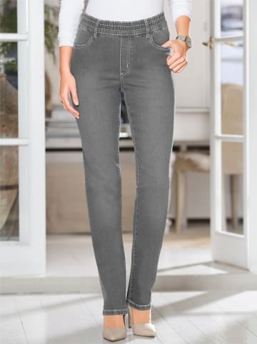 Sieh an! High-waist-Jeans in grey-denim