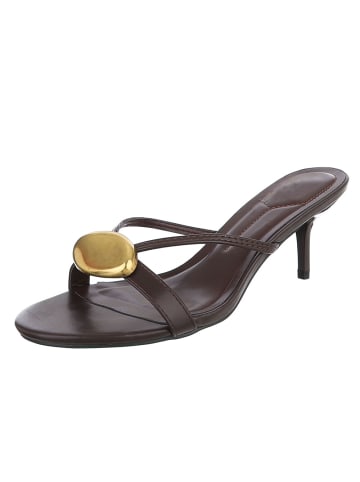 Ital-Design High-Heel Sandalette in Braun