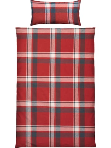 Erwin Müller buntgewebt, Edel-Flanell Bettwäsche in rot