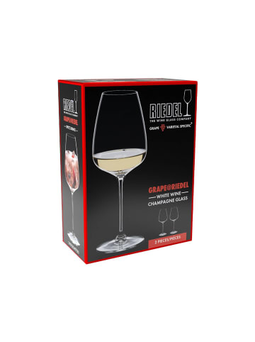 RIEDEL Glas 6er Set Weißwein / Champagnerglas / Spritz Drink Grape 550 ml in transparent