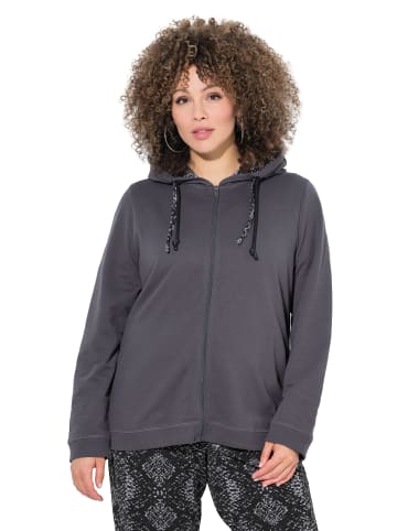 Ulla Popken Sweatjacke in graphitgrau