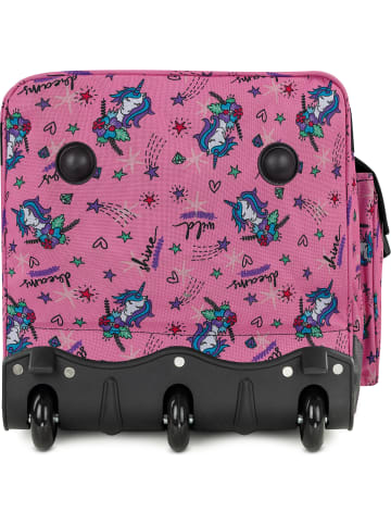 normani Reisetasche mit 3 Rollen 80 Liter in Einhorn Pink