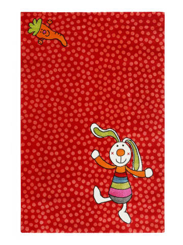 Sigikid Kinderteppich Rainbow Rabbit in rot orange