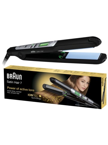 Braun Haarglätter "Satin Hair 7 Straightener ST710 (ES2)" in Schwarz