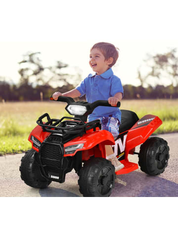 COSTWAY 6V Elektro Mini Quad mit Stauraum in Rot
