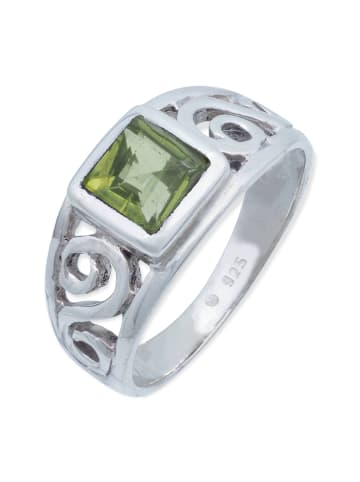 mantraroma 925er Silber - Ringe mit Peridot facettiert