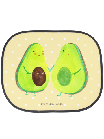 Mr. & Mrs. Panda Sonnenschutz Auto Avocado Pärchen ohne Spruch in Gelb Pastell