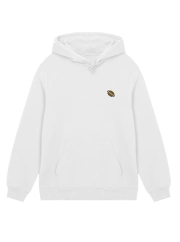 F4NT4STIC Hoodie Football Bestickt in off-white