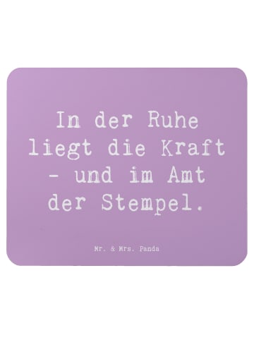 Mr. & Mrs. Panda Mauspad Spruch Beamtin Kraft mit Spruch in Lavendeltraum