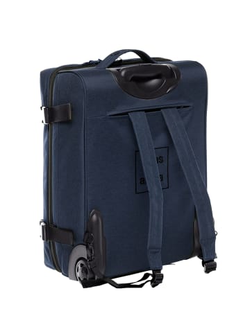 SONS OF ALOHA 2in1 Handgepäckkoffer & Rucksack Backpacker Rucksack mit Rollen 3 in 1 Handgepäck  55 cm in blau