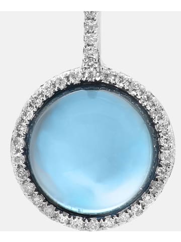 Diamant L'éternel Ohrhänger aus 375 Weißgold mit 0.25 Karat Diamant mit Topas