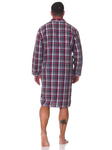 NORMANN Langarm Nachthemd gewebt - 88875 in rot