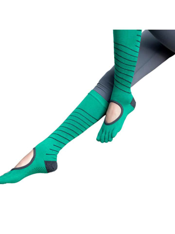 MUNADUNA 3er-Pack Yoga-Kniestrümpfe mit offenem Spann - Anti-Rutsch-Farb-Mix