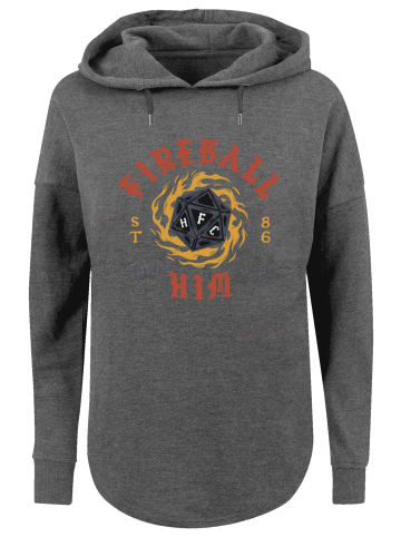 F4NT4STIC Oversized Hoodie Stranger Things Fireball Dice 86 Netflix TV Series in charcoal