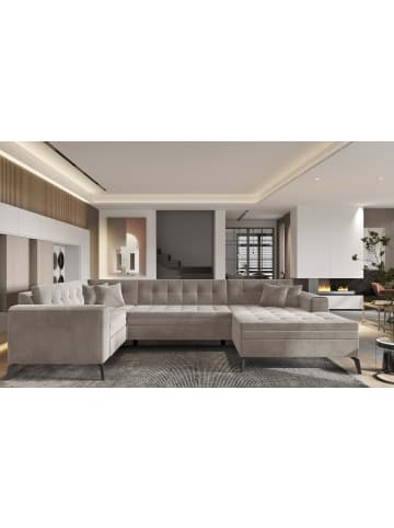 MF Design Monton Recamiere Rechts in Mushroom -  (L) 180 x (B) 340 x (H) 93 cm