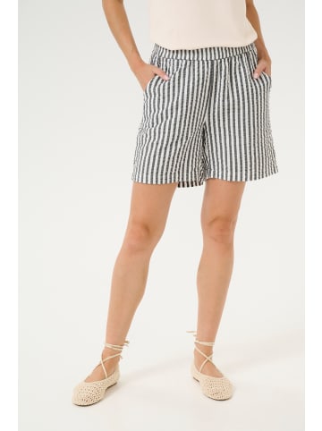 CULTURE Shorts CUkima Loose fit in Black/White Stripe