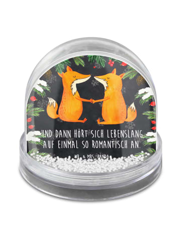 Mr. & Mrs. Panda glitzerkugel Füchse Liebe mit Spruch in Kreidetafel