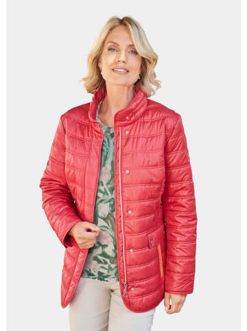 GOLDNER Kurzgröße: Steppjacke Leichte Steppjacke mit vielen Details in koralle