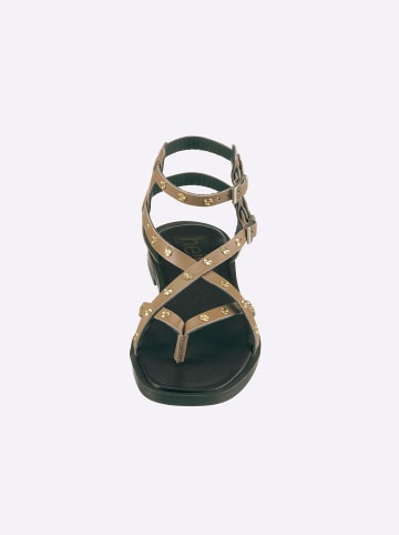 Heine Sandale in khaki-goldfarben