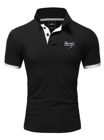 REPUBLIX Poloshirt MATEO in Schwarz/Weiß